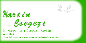 martin csegezi business card